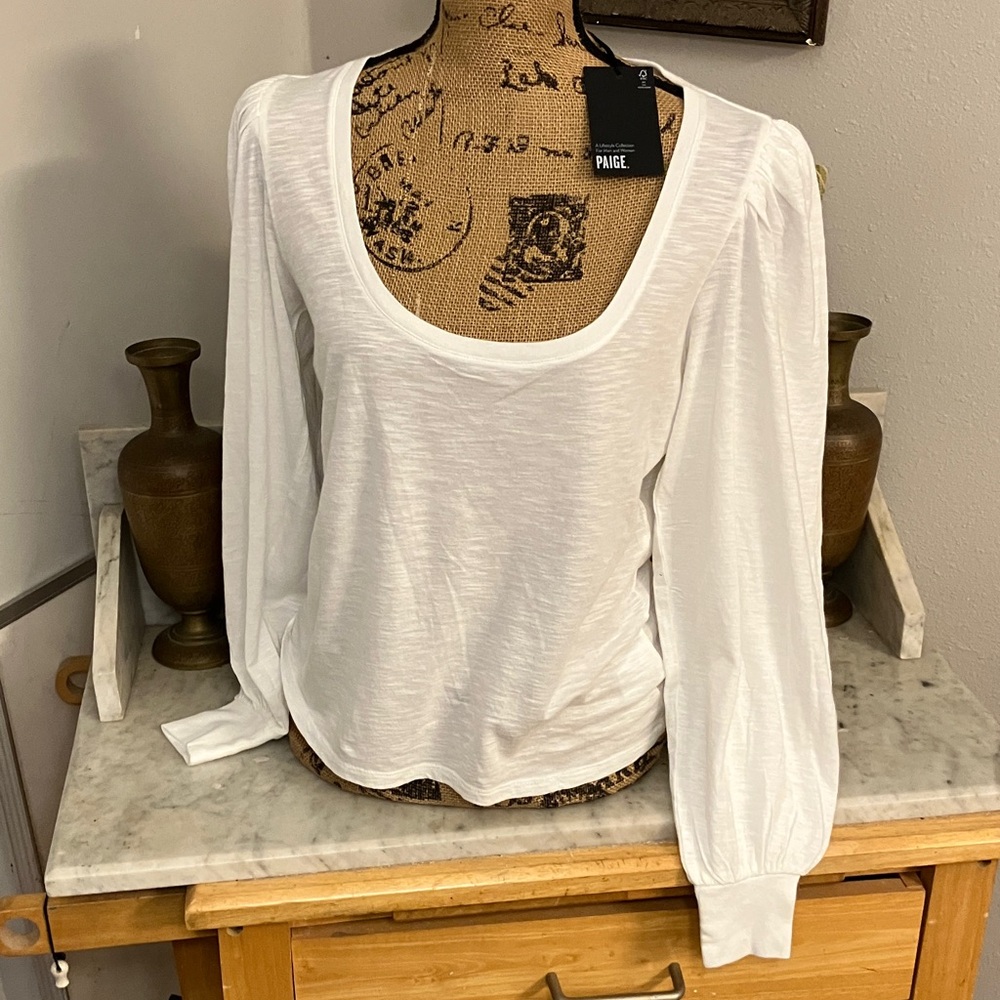 PAIGE Women's White Long Sleeve Top Med. With Tags On! Love!’